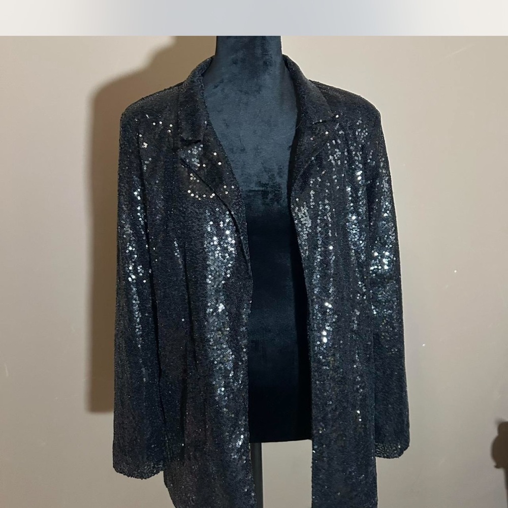 Cupshe Black Sequin Blazer